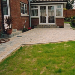 Brick paving patio and step, Portadown